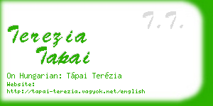 terezia tapai business card